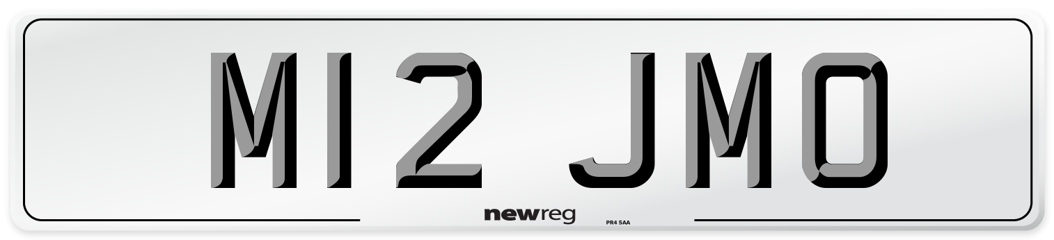 M12 JMO Number Plate from New Reg
